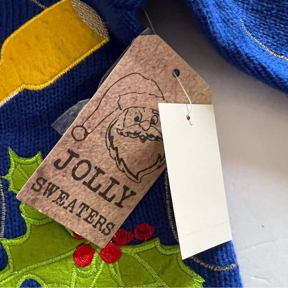 Jolly Sweaters Ugly Christmas Lights Bow Sweater Size Medium - Picture 4 of 11